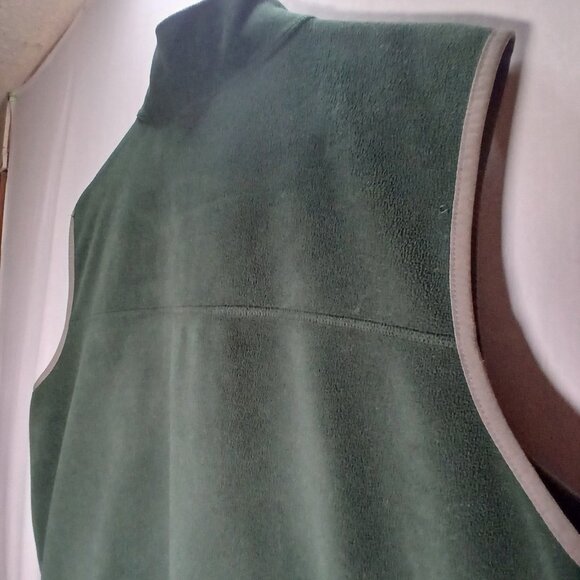 L.L. Bean Mens Fleece Full-Zip Vest Size Large Lightweight Outdoor Layer Green/G - Picture 8 of 16